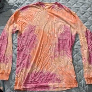 PINK Long sleeve campus tee